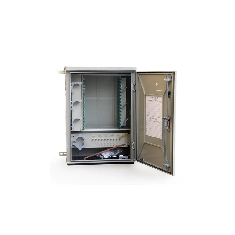 Waterproof outdoor communication fiber optic ftth cabinet splicing 96 core cross connection cabinet